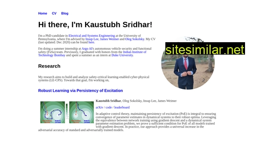 kaustubhsridhar.github.io alternative sites