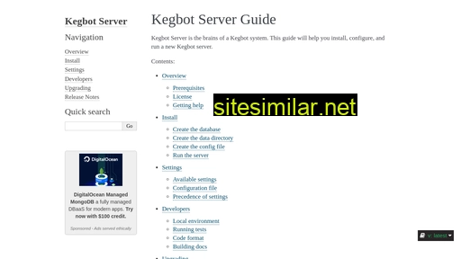 kegbot-server.readthedocs.io alternative sites