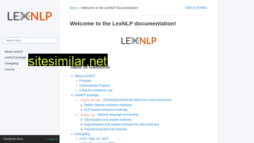 Lexpredict-lexnlp similar sites