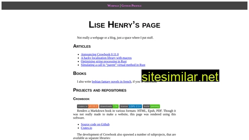 lise-henry.github.io alternative sites