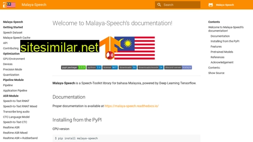 malaya-speech.readthedocs.io alternative sites