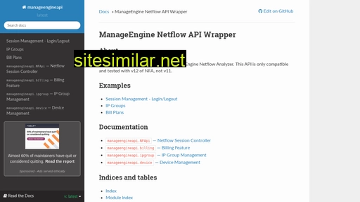 manageengine-netflow-api-wrapper.readthedocs.io alternative sites