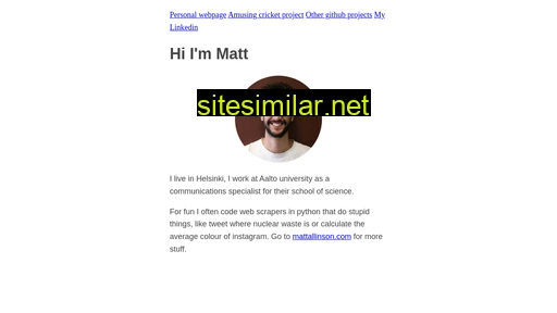 mattallinson.github.io alternative sites