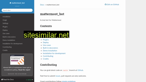 mattermost-bot.readthedocs.io alternative sites