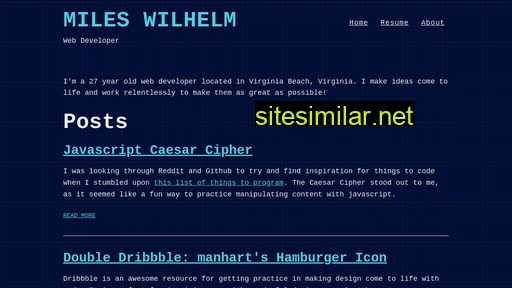 mileswilhelm.github.io alternative sites