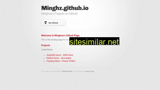 minghz.github.io alternative sites