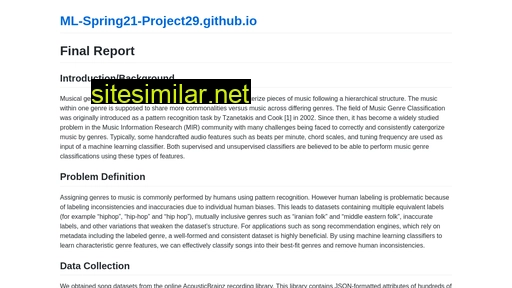 ml-spring21-project29.github.io alternative sites