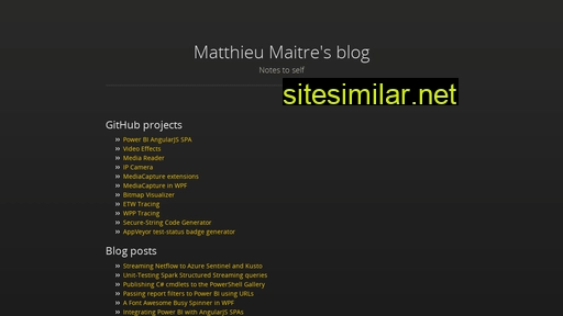 Mmaitre314 similar sites