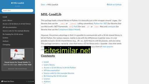 msl-loadlib.readthedocs.io alternative sites