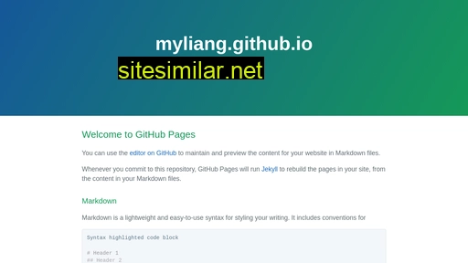 myliang.github.io alternative sites