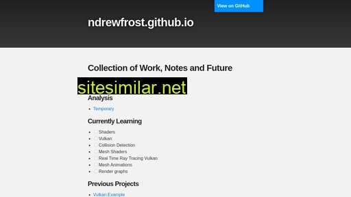ndrewfrost.github.io alternative sites