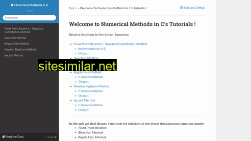 Numericalmethodstutorials similar sites
