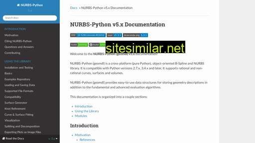 nurbs-python.readthedocs.io alternative sites