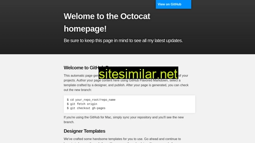 octocat.github.io alternative sites