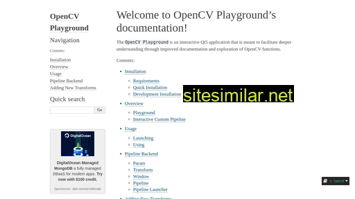 opencv-pg.readthedocs.io alternative sites