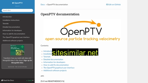 openptv-python.readthedocs.io alternative sites