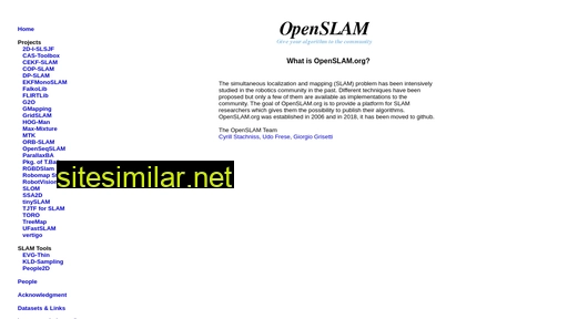 openslam-org.github.io alternative sites