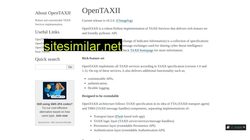 opentaxii.readthedocs.io alternative sites