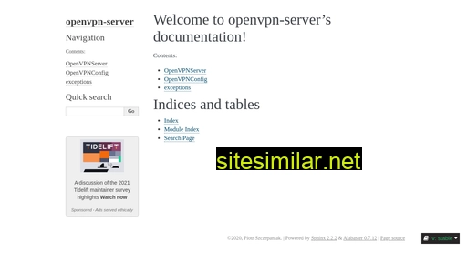 openvpn-server.readthedocs.io alternative sites