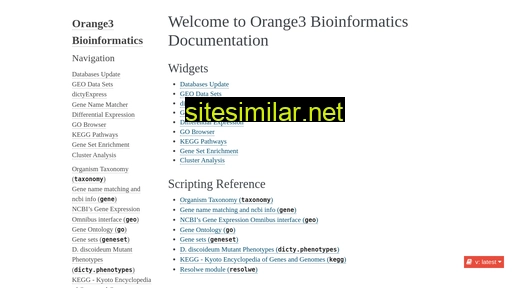 orange-bioinformatics.readthedocs.io alternative sites