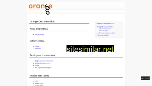 orange.readthedocs.io alternative sites