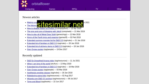 orbitalflower.github.io alternative sites