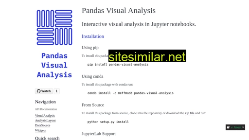 pandas-visual-analysis.readthedocs.io alternative sites