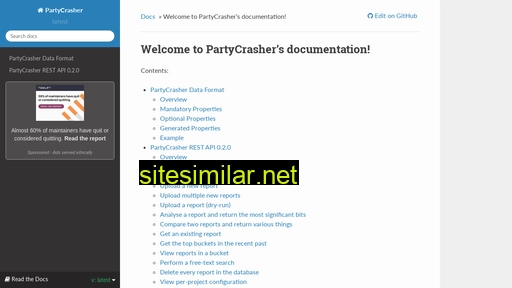 partycrasher.readthedocs.io alternative sites