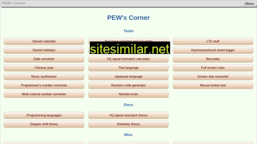 Pewscorner similar sites