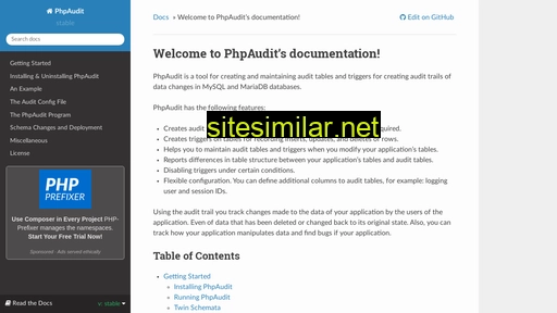 php-audit.readthedocs.io alternative sites