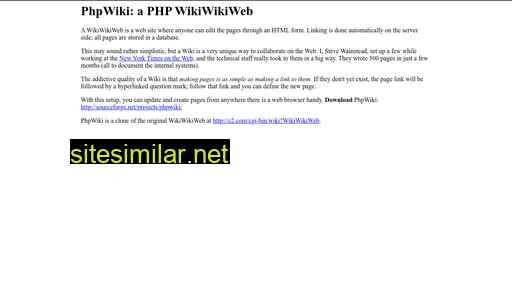 phpwiki.sourceforge.io alternative sites