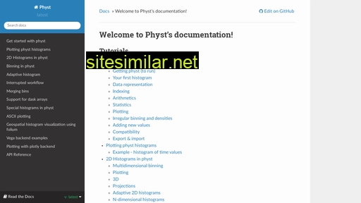 physt.readthedocs.io alternative sites