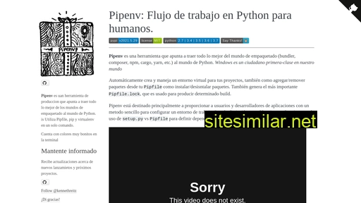 pipenv-es.readthedocs.io alternative sites