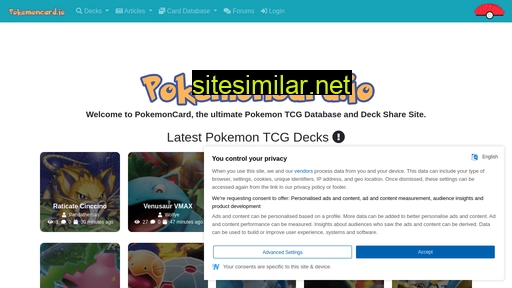 pokemoncard.io alternative sites