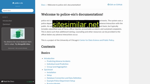 police-eis.readthedocs.io alternative sites