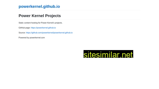 powerkernel.github.io alternative sites