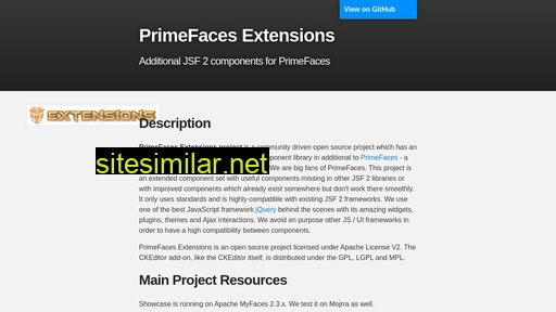 primefaces-extensions.github.io alternative sites