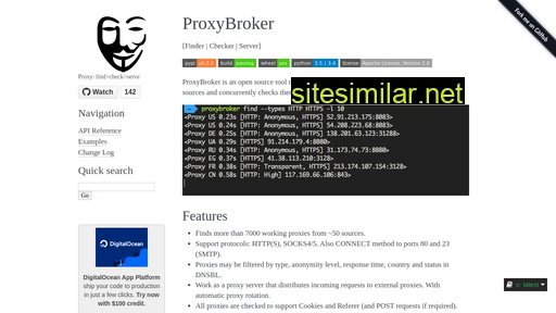 proxybroker.readthedocs.io alternative sites