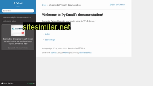 pyemail.readthedocs.io alternative sites