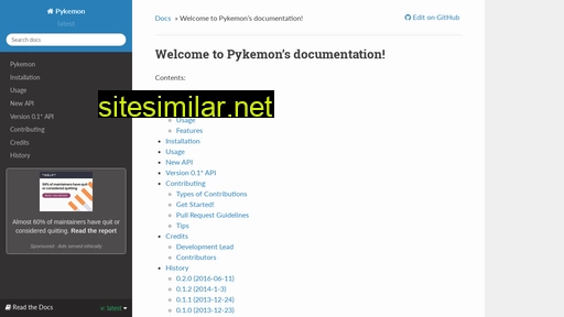 pykemon.readthedocs.io alternative sites