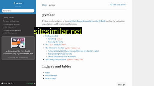 pymbar.readthedocs.io alternative sites