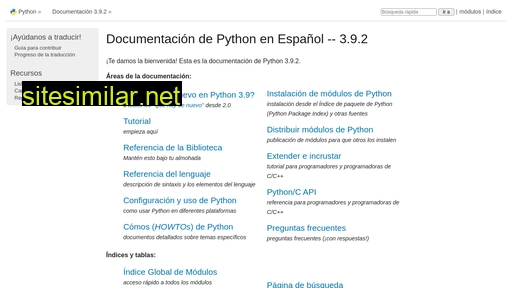 Python-docs-es similar sites