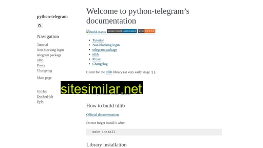 python-telegram.readthedocs.io alternative sites