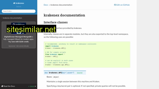 Python3-krakenex similar sites