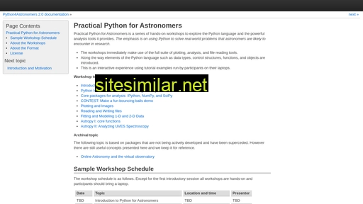 python4astronomers.github.io alternative sites