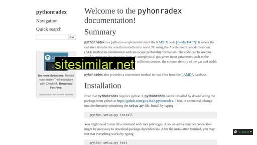 pythonradex.readthedocs.io alternative sites