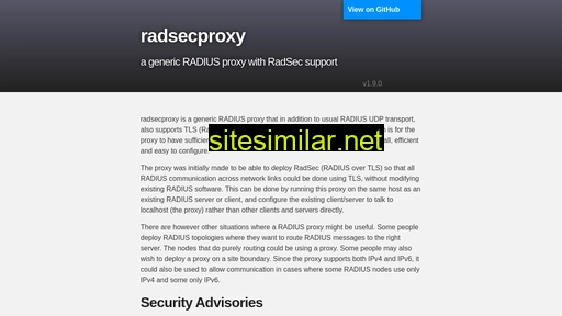 radsecproxy.github.io alternative sites