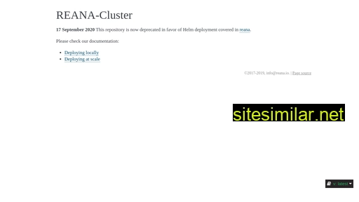 Reana-cluster similar sites