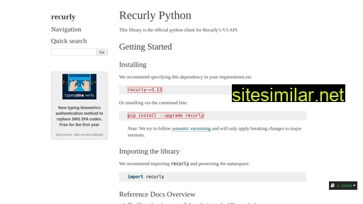 recurly-client-python.readthedocs.io alternative sites