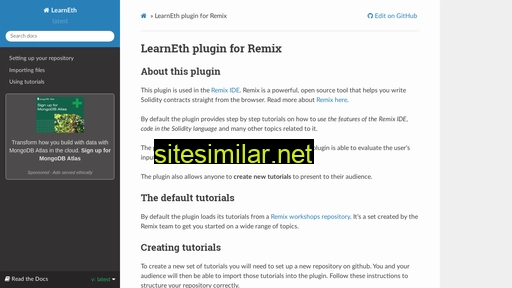 remix-learneth-plugin.readthedocs.io alternative sites